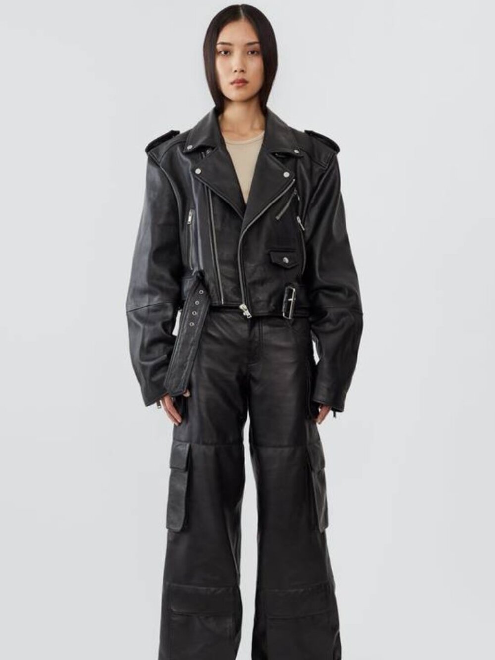 NEW DEADWOOD Women’s Recycled Leather Biker Jacket
